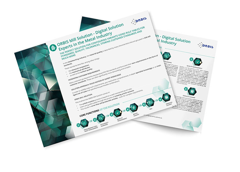 Highlights of the ORBIS Mill Solution in the multipager Highlights of the ORBIS Mill solution